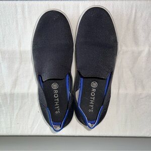 Rothy's Black slip on sneakers.